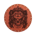Lion Head Leather Patch